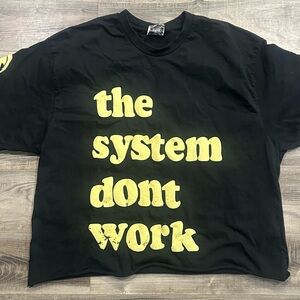 Vintage Black TSDW Oversized Text Graphic T-Shirt